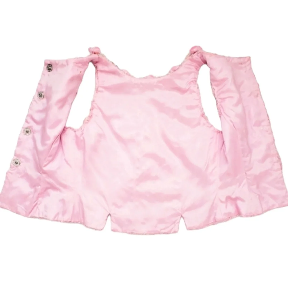 Custom Pink Chiffon Embroidered Rhinestone/Beaded Party/Pageant  2pc Dress
